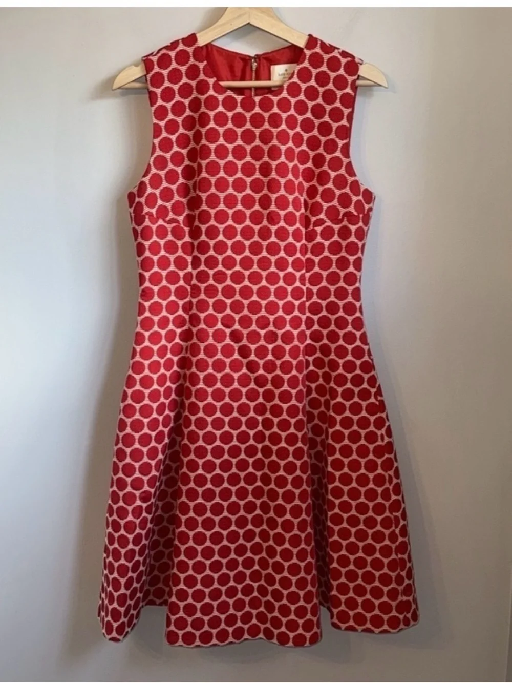 Kate Spade 'cory' dot jacquard fit & flaredress SZ 8